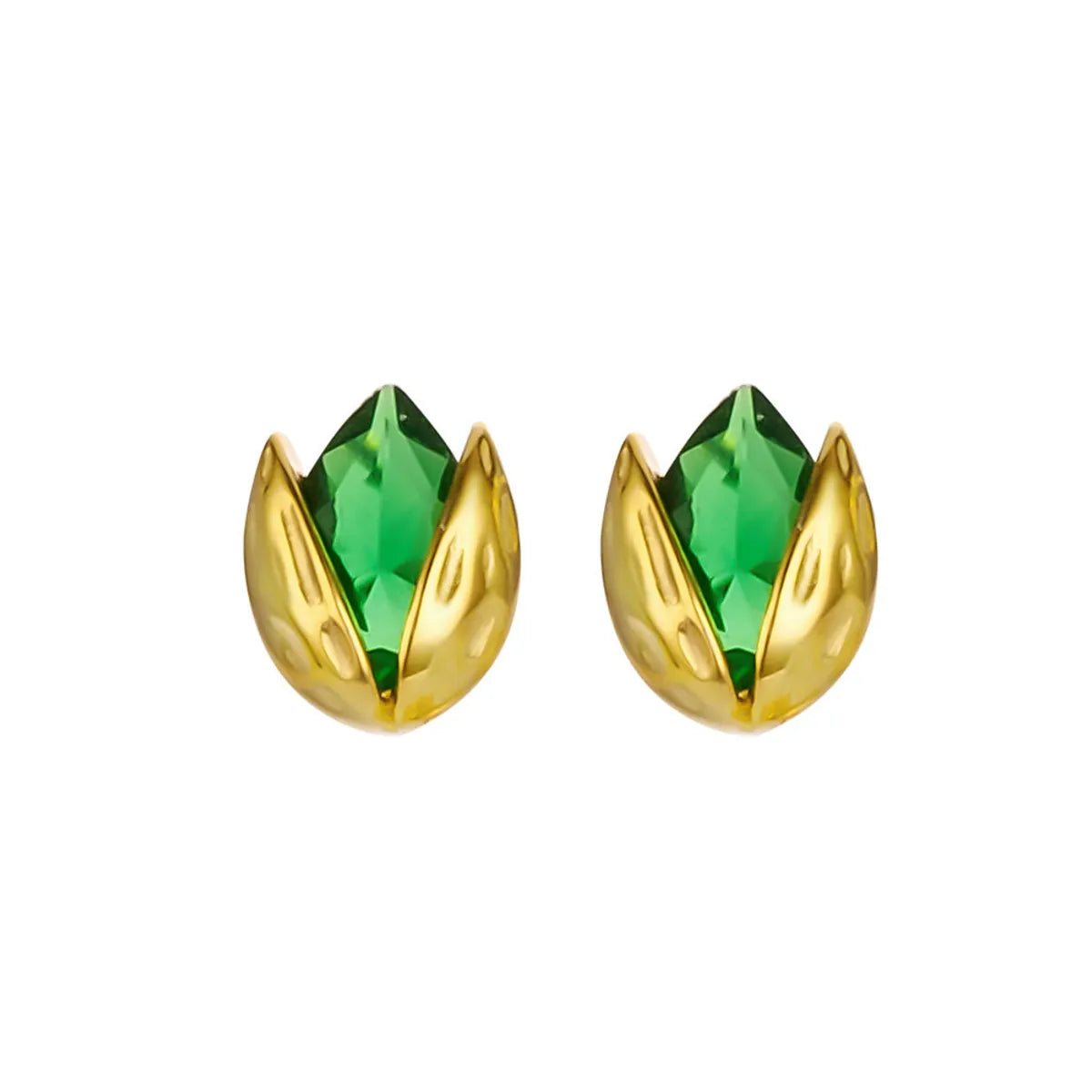 1 Pair Simple Style Geometric Plating Inlay Sterling Silver Zircon 18k Gold Plated Ear Studs