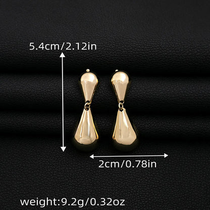 1 Pair Simple Style Geometric Plating Iron Drop Earrings