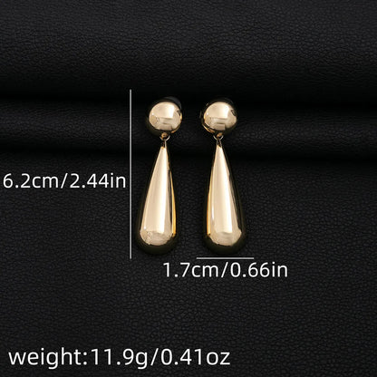 1 Pair Simple Style Geometric Plating Iron Drop Earrings