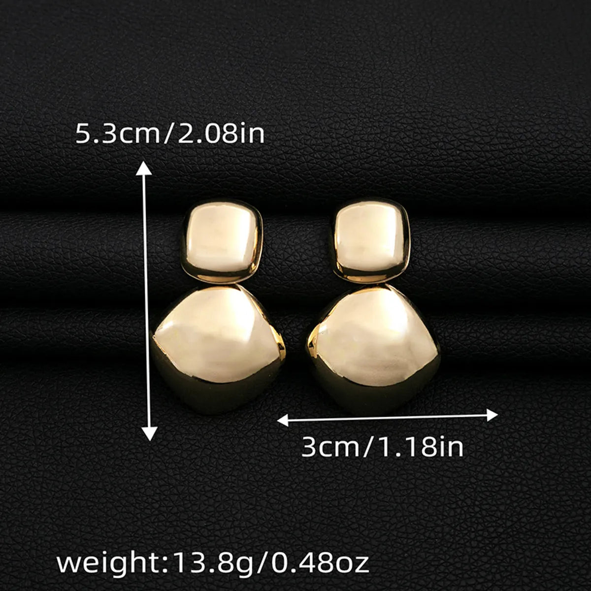 1 Pair Simple Style Geometric Plating Iron Drop Earrings