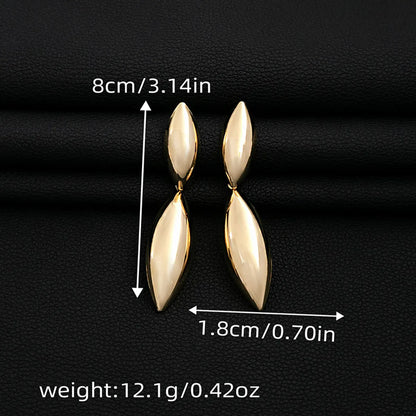 1 Pair Simple Style Geometric Plating Iron Drop Earrings