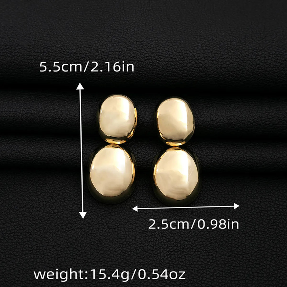 1 Pair Simple Style Geometric Plating Iron Drop Earrings