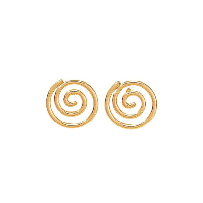 1 Pair Simple Style Geometric Plating Iron Ear Studs