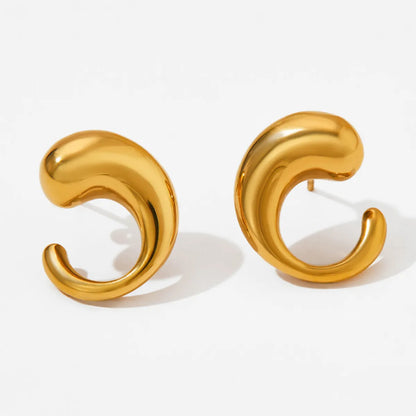 1 Pair Simple Style Geometric Plating Stainless Steel Ear Studs