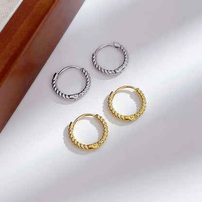 1 Pair Simple Style Geometric Plating Stainless Steel Earrings