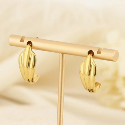 1 Pair Simple Style Geometric Plating Stainless Steel Gold Plated Ear Studs