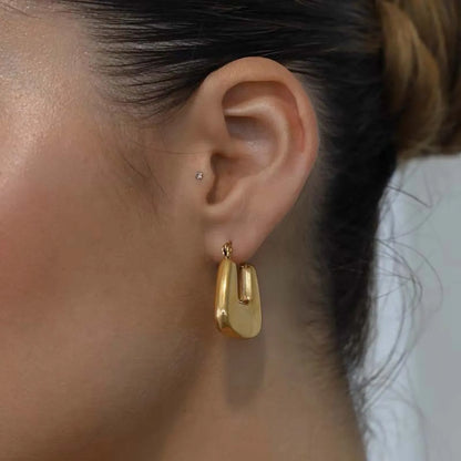 1 Pair Simple Style Geometric Plating Stainless Steel Gold Plated Earrings