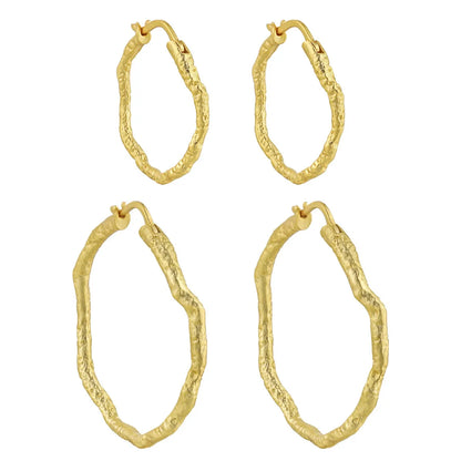 1 Pair Simple Style Geometric Plating Sterling Silver 18k Gold Plated Earrings