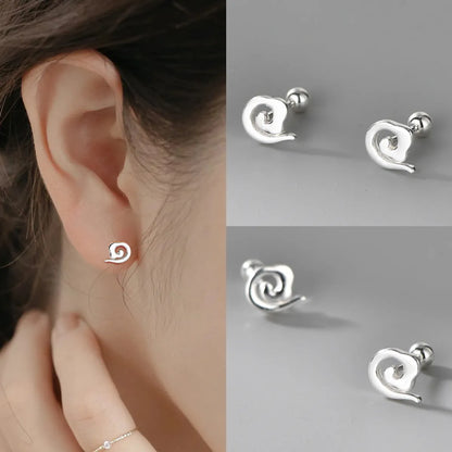 1 Pair Simple Style Geometric Plating Sterling Silver Ear Studs