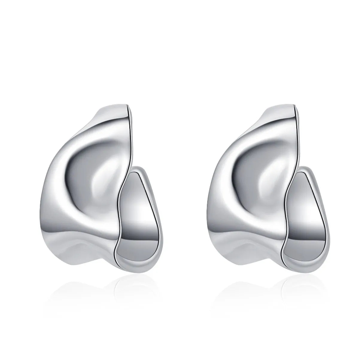 1 Pair Simple Style Geometric Plating Sterling Silver Ear Studs