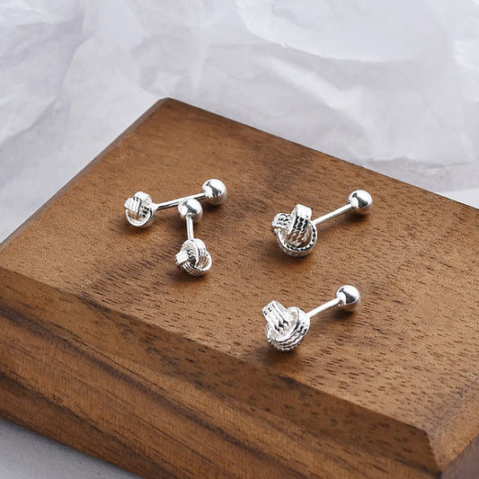 1 Pair Simple Style Geometric Plating Sterling Silver Ear Studs