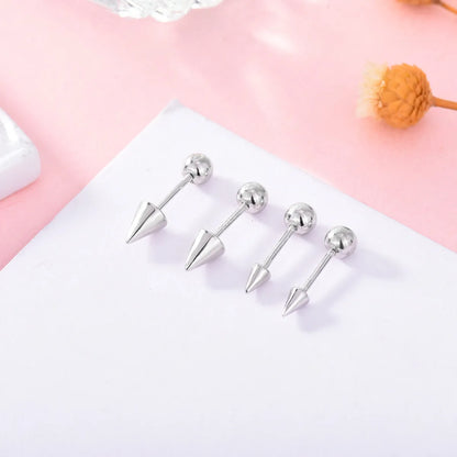 1 Pair Simple Style Geometric Plating Sterling Silver Ear Studs