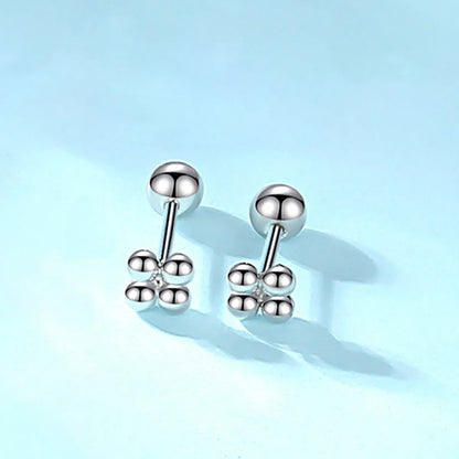 1 Pair Simple Style Geometric Plating Sterling Silver Ear Studs