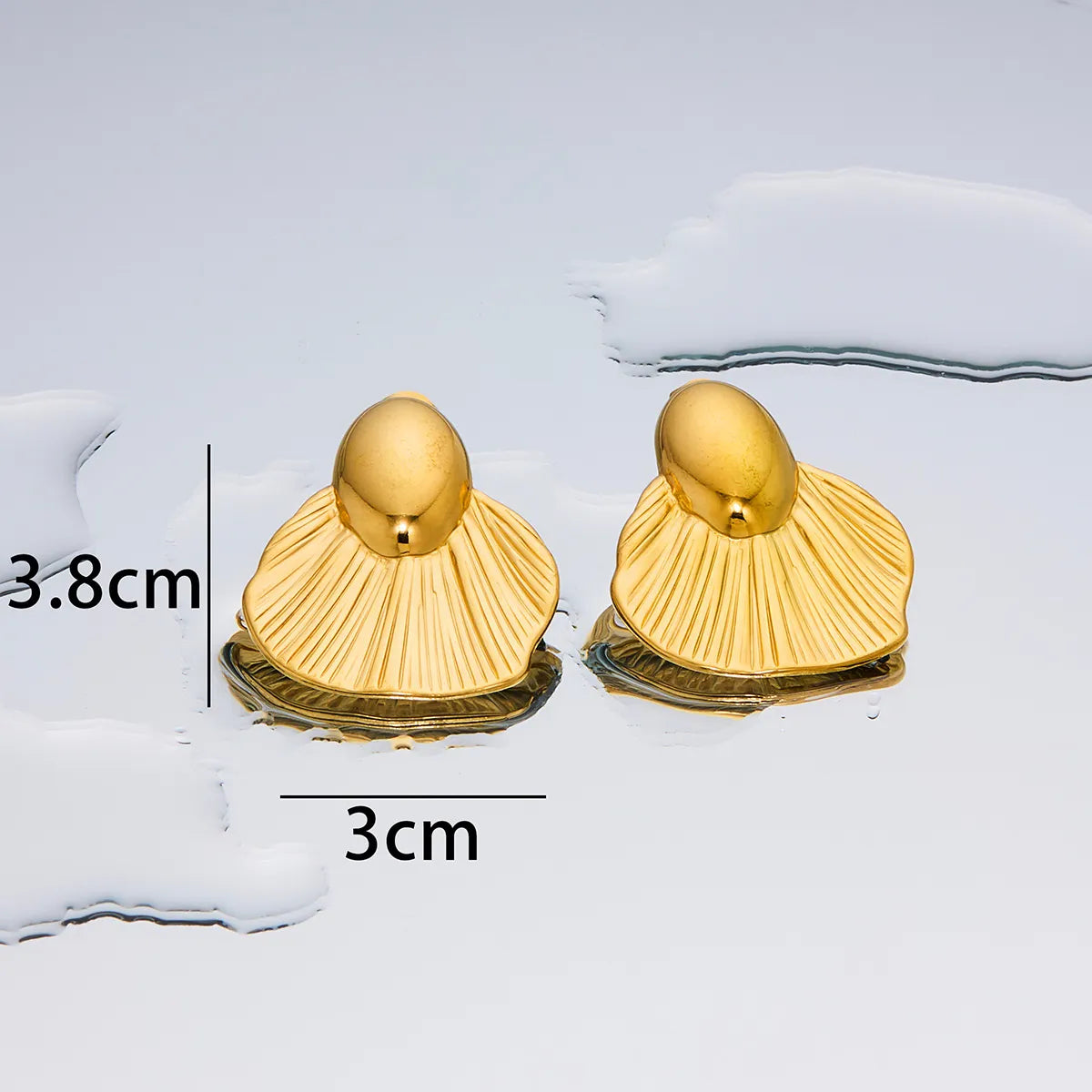 1 Pair Simple Style Geometric Plating Titanium Steel 18K Gold Plated Ear Studs