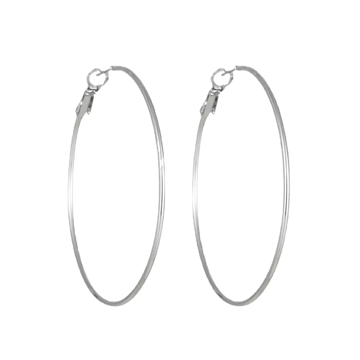 1 Pair Simple Style Geometric Plating Titanium Steel Earrings