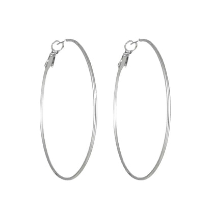 1 Pair Simple Style Geometric Plating Titanium Steel Earrings