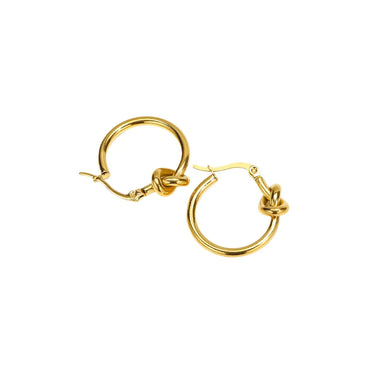 1 Pair Simple Style Geometric Plating Titanium Steel Hoop Earrings