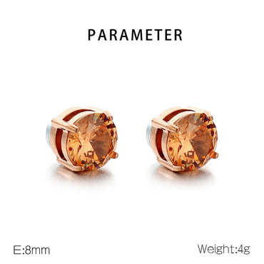 1 Pair Simple Style Geometric Round Magnetic Inlay 304 Stainless Steel Zircon 18K Gold Plated Ear Cuffs