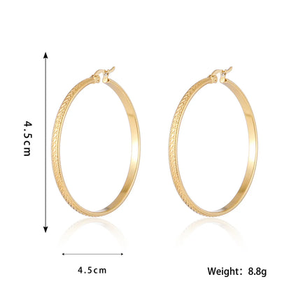 1 Pair Simple Style Geometric Solid Color Plating Stainless Steel Hoop Earrings