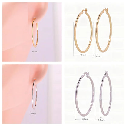 1 Pair Simple Style Geometric Solid Color Plating Sterling Silver White Gold Plated Gold Plated Earrings