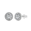 1 Pair Simple Style Geometric Square Water Droplets Inlay Sterling Silver Zircon Ear Studs