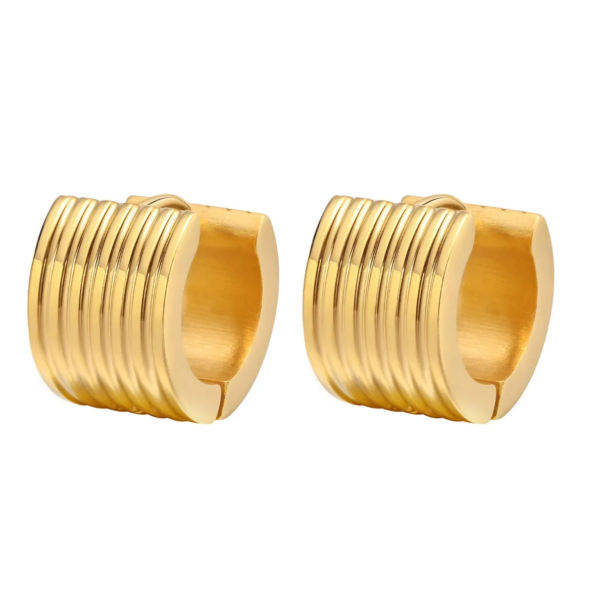 1 Pair Simple Style Geometric Stainless Steel Gold Plated Ear Cuffs