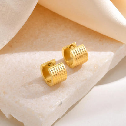 1 Pair Simple Style Geometric Stainless Steel Gold Plated Ear Cuffs