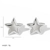 1 Pair Simple Style Geometric Star Plating 304 Stainless Steel Copper Earrings