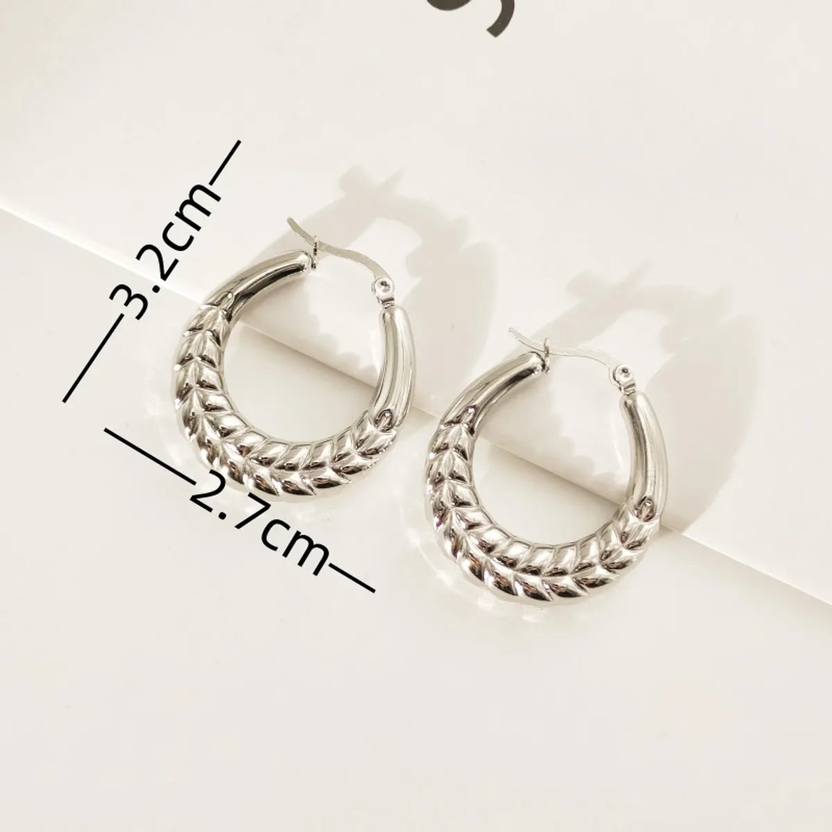 1 Pair Simple Style Geometric Titanium Steel 18K Gold Plated Earrings