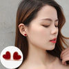 1 Pair Simple Style Geometric Titanium Steel Inlay Rhinestones Zircon Ear Studs