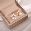 1 Pair Simple Style Geometric Titanium Steel Inlay Rhinestones Zircon Ear Studs