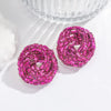 1 Pair Simple Style Geometric Water Droplets Rhinestone Ear Studs