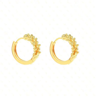 1 Pair Simple Style Grain Plating Copper 24k Gold Plated Earrings