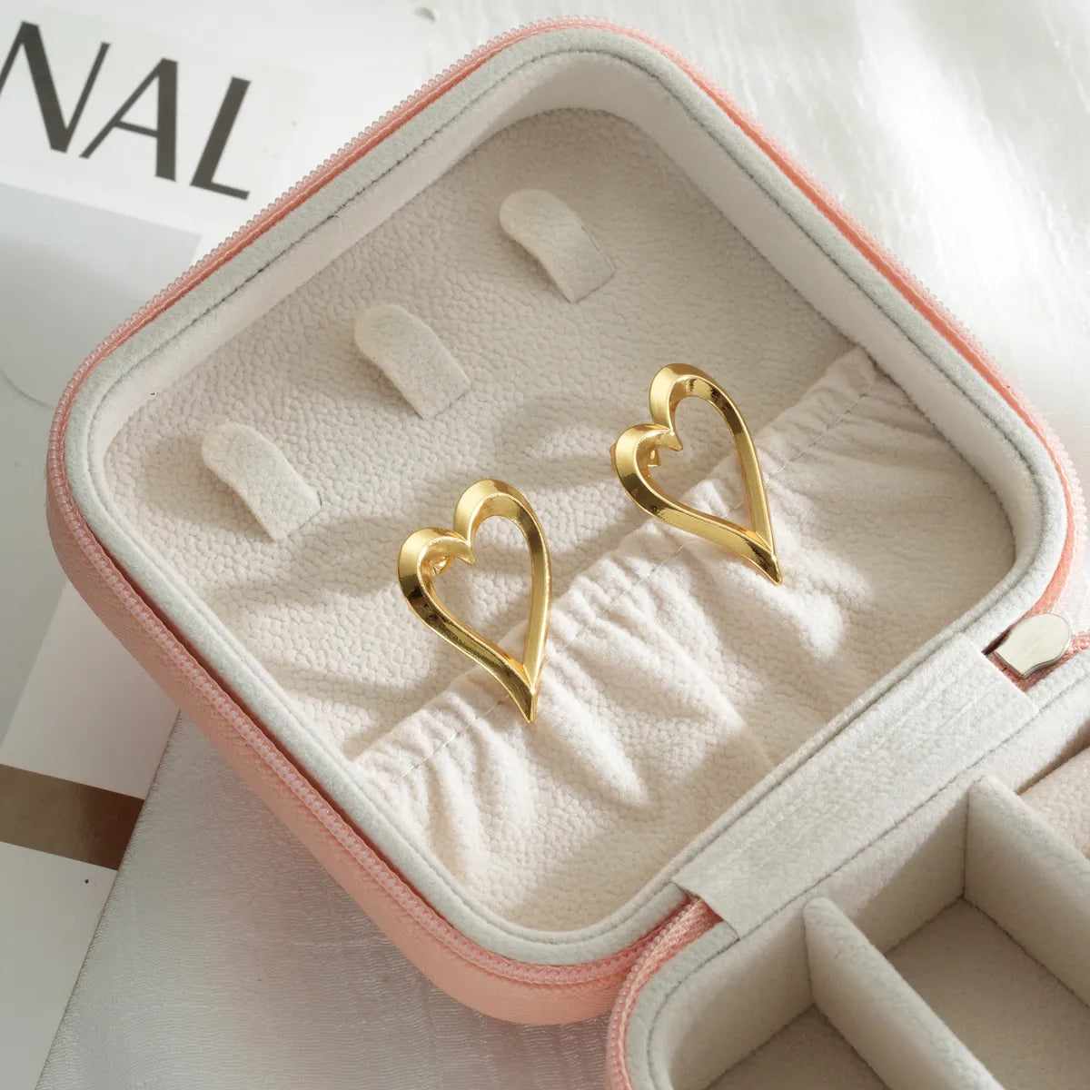 1 Pair Simple Style Heart Shape 304 Stainless Steel 18K Gold Plated Ear Studs