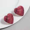 1 Pair Simple Style Heart Shape Alloy Ear Studs