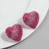 1 Pair Simple Style Heart Shape Alloy Ear Studs