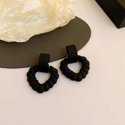 1 Pair Simple Style Heart Shape Flower Bow Knot Inlay Alloy Rhinestones Drop Earrings