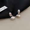 1 Pair Simple Style Heart Shape Flower Bow Knot Inlay Alloy Rhinestones Drop Earrings