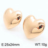 1 Pair Simple Style Heart Shape Plating 304 Stainless Steel 18K Gold Plated Ear Studs