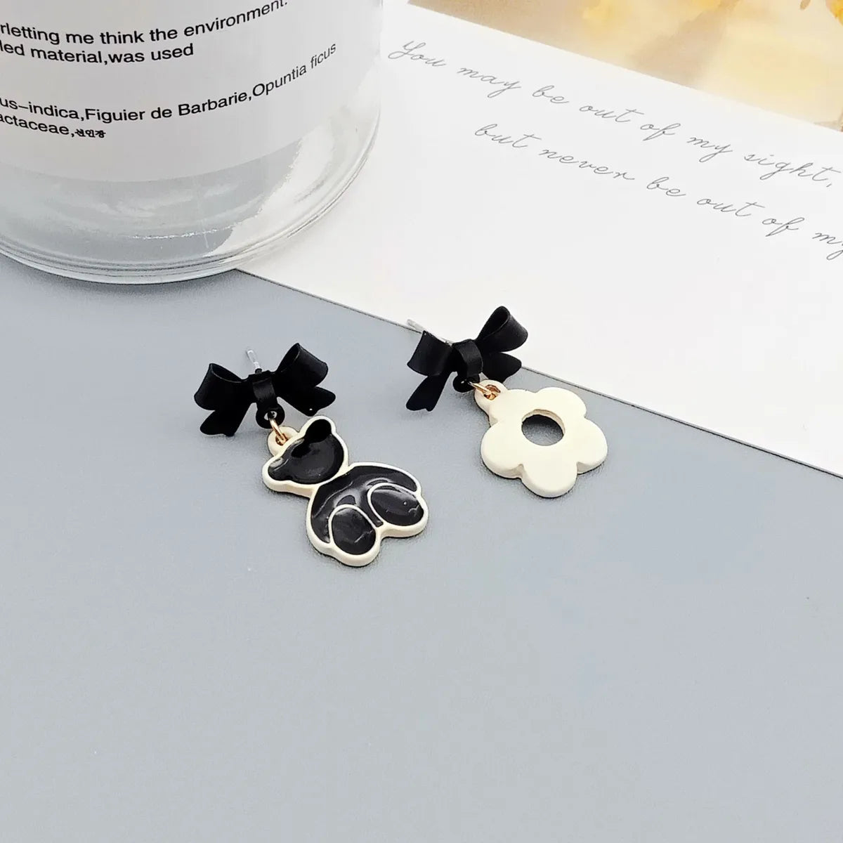 1 Pair Simple Style Heart Shape Plating Alloy Drop Earrings