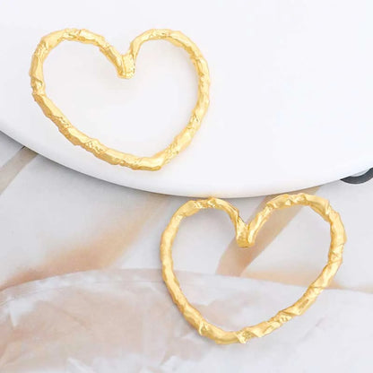 1 Pair Simple Style Heart Shape Plating Alloy Ear Studs