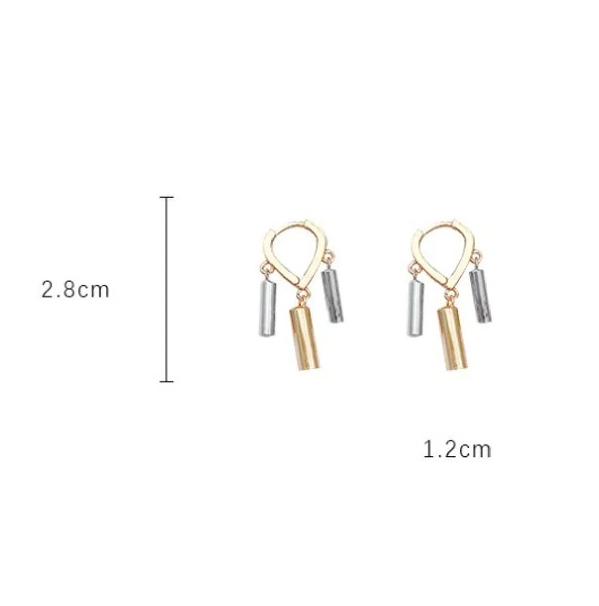 1 Pair Simple Style Heart Shape Plating Copper Drop Earrings