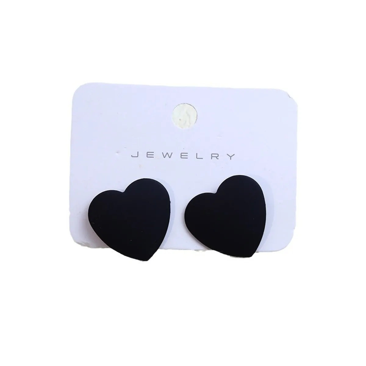 1 Pair Simple Style Heart Shape Spray Paint Arylic Ear Studs