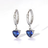 1 Pair Simple Style Heart Shape Stainless Steel Inlay Zircon Drop Earrings