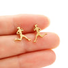 1 Pair Simple Style Human Plating Stainless Steel 18K Gold Plated Ear Studs