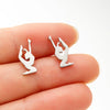 1 Pair Simple Style Human Plating Stainless Steel 18K Gold Plated Ear Studs