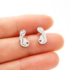 1 Pair Simple Style Human Plating Stainless Steel 18K Gold Plated Ear Studs