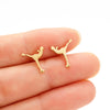 1 Pair Simple Style Human Plating Stainless Steel 18K Gold Plated Ear Studs