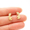 1 Pair Simple Style Human Plating Stainless Steel 18K Gold Plated Ear Studs