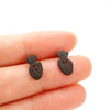 1 Pair Simple Style Human Plating Stainless Steel 18K Gold Plated Ear Studs